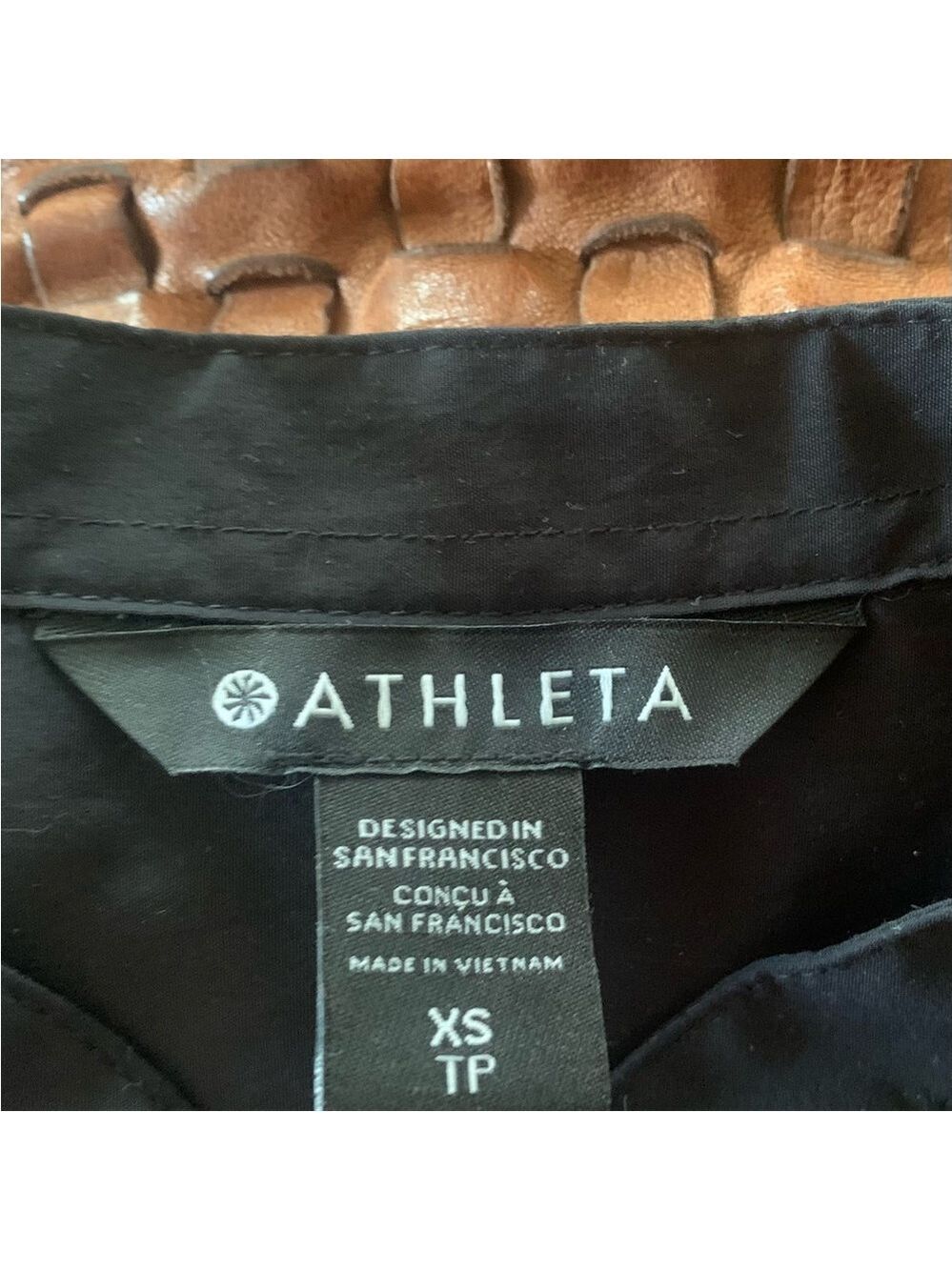 ATHLETA Black Poplin Travel Shirt - Picture 6 of 7